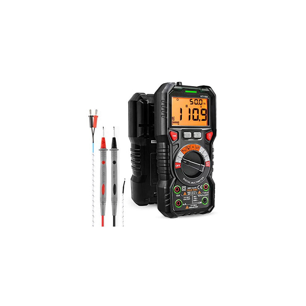 Digital Multimeter, Accurate Voltage Current Resistance Measurement - 6000 Counts Auto-Ranging Tester With High-Definition Lcd Backlight Screen For 9448196434307
