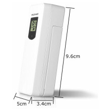 Weerstation, binnen- en buitenthermometer met meerkanaalsselectie en draadloze afstandsbediening op batterijen, zendbereik tot 60 meter.