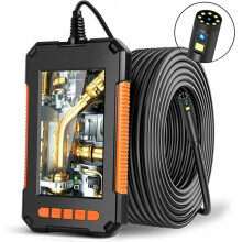 Hochwertige Endoskopkamera mit Licht, klare Brennweite 4 cm bis 15 cm, 1080P HD-Inspektionskamera, 4,3-Zoll-Bildschirm, robustes, halbstarres Kabel;