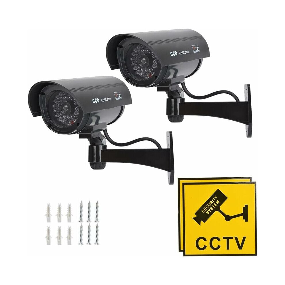 Security Camera Simulation, Red Flashing Lights, Easy Installation, Waterproof Outdoor, Durable Abs Material, Realistic Appearance, Solar Powered For 9405630083194