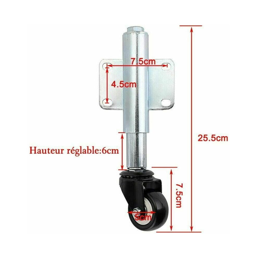Spring Loaded Gate Caster, Retractable Swivel Gate Caster Wheel For Garden Wooden Gate Yard Fence, Heavy Duty Gate Caster With Shock Absorption 9169997247506
