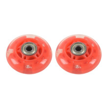 Innovative L.E.D. Scooter Wheels, Centrifugal Force Powered Light Up 2-Pack (Red), for Effortless Nighttime Visibility & Fun