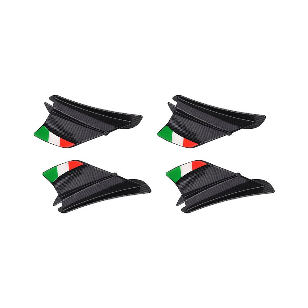 4X Motorcycle Winglet Aerodynamic Wing Kit Spoiler Motorcycle Wind Flow Fixing Wing For S1000rr V4 Zx-10R R1,Matte Black 4713633452646
