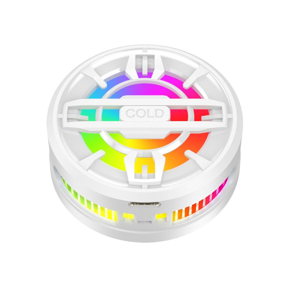 Magnetic Mobile Phone Radiator Rgb Semiconductor Cooler Cooling Fan With Back-Clip For Mobile Phone White 4713617410068