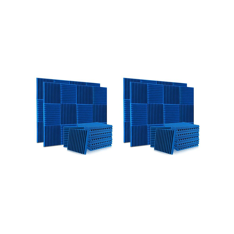 48 Pack Acoustic Foam Panels 1X12x12 Inches,Soundproof Wall Panels With Fire Sound,Sound Panels Wedges For Studios,Home 4713298617855