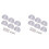 12 Pcs White Pearl Guitar Tuning Pegs Keys Button Tuners Machine Heads Premium Tuning Key Button Cap Knobs Handle Caps 1