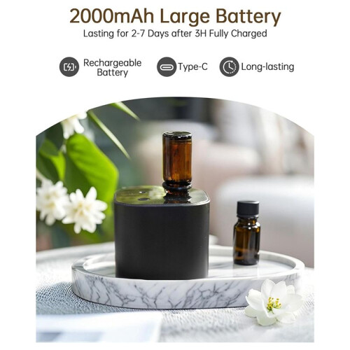 Diffusore Portatile Senza Fili e Senza Acqua, Piccolo  Diffusore, Diffusore di Aromaterapia A Batteria 2