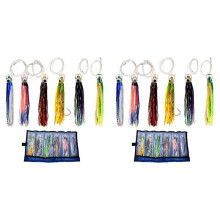2 Set Di 12 Pezzi da 6,5 Pollici Gonna da Traina Esche Marlin Tonno  Game Polpo Esche da Pesca Ocean Barca Esche da Pesca A Traina