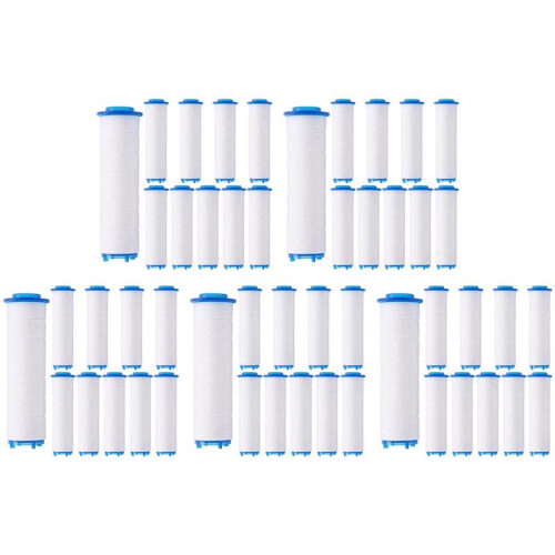 50Pcs Replacement Shower Filter for Hard Water - High Output Shower Water Filter to Remove Chlorine and Fluoride