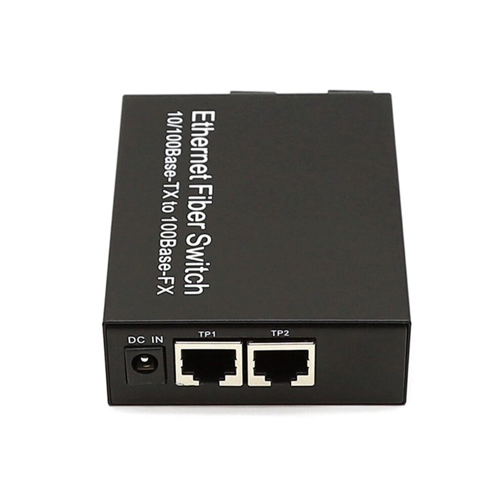 100M 2 Fiber 2 Rj45 Port Fiber Converter 1310Nm/1550Nm Single Mode Simplex 20Km Sc Fibra Optical Conversor Eu Plug 6032675553417