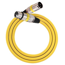 Cavo XLR 3 Pin XLR Maschio/Femmina Montaggio A Pannello A Connettore XLR Femmina/Maschio Passante Convertitore di Estensione MIC Giallo