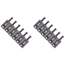 12 Pcs Metal Guitar Bridge Saddle Roller String Tremolo Bridge Saddles for Electric Guitar Replacement Parts,Black