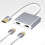 Adaptateur USB 3.0 Vers Double , Convertisseur USB Vers Double  pour Écran Identique. 2
