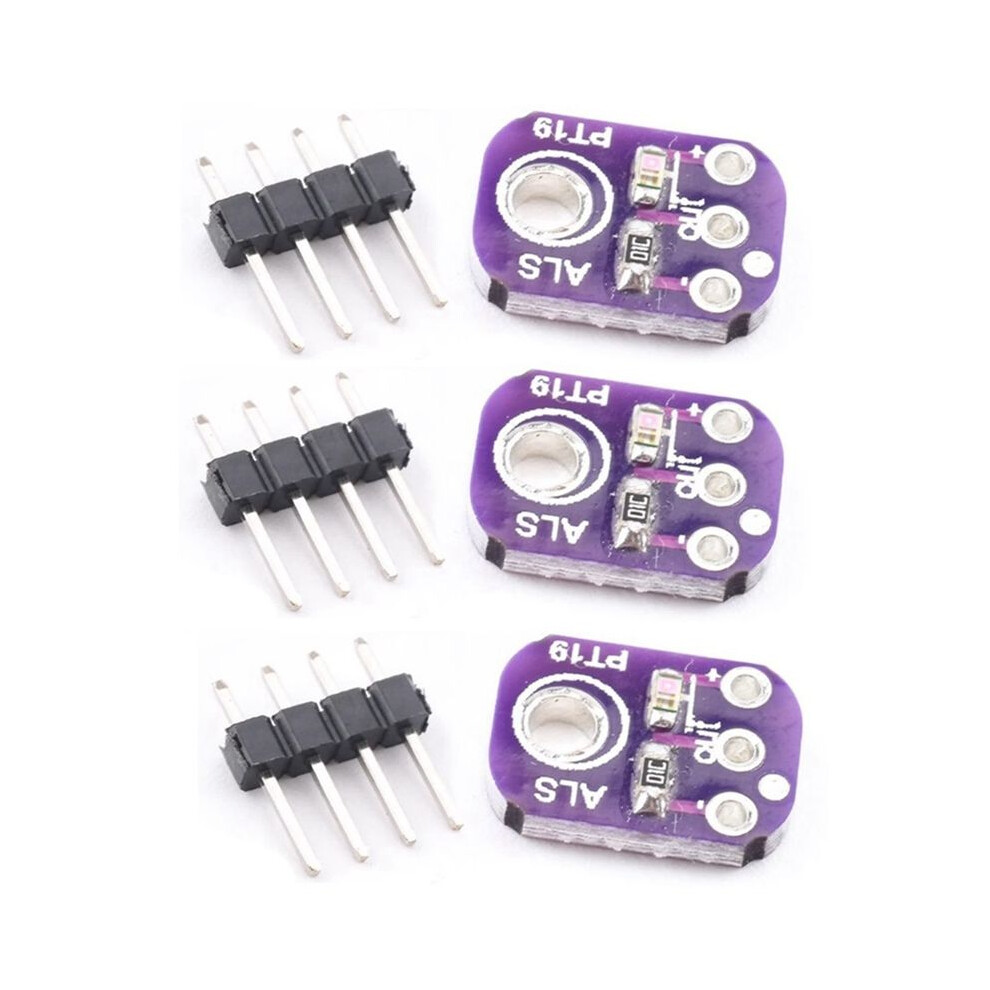 Als-Pt19 Analog Light Sensor Module High Dynamic Range Light Sensor Breakout Board 2.5V-5.5V Light Uv Sensor Module 3Pcs 6033249206289