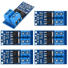 6 Stuks Dubbele Krachtige MOSFET-Triggerschakelaar-Aandrijfmodule 0-20 KHz PWM-Regeling Motorsnelheidsregelaar, 5 V-36 V 400 W, 15 A