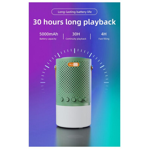 Compact and Portable, TF Card AUX Playback 5000mAh with Light IP66 Charging Function  Speaker 2