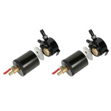 2X Universal Oil Catch Can Compact Baffled 2-Port Aluminum Reservoir Oil Catch Tank with Drain Valve Fuel Tank Parts