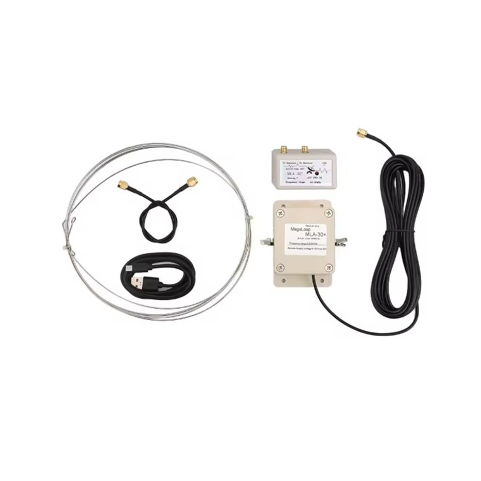 Shortwave Radio Mla-30+ Loop Antenna Balconies Rooftops 0.5Mhz-30Mhz Directional Magnetic Rainproof Shell Usb Powered 6031534255967