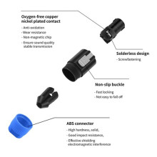 5 STÜCKE 4-Poliger NL4FC-Lautsprecheranschlussstecker mit Drehverschluss-Lautsprecher-Audiokabeladapter für NL4FX NLT4X NL2FC-Zubehör B