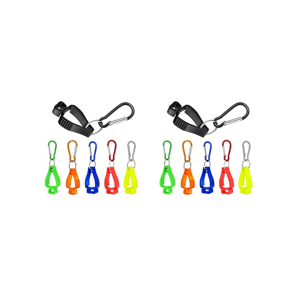 12Pcs Glove Clips For Work Glove Holders Glove Belt Clip With Metal Carabiners For Construction Worker Guard Labor 4713951982368