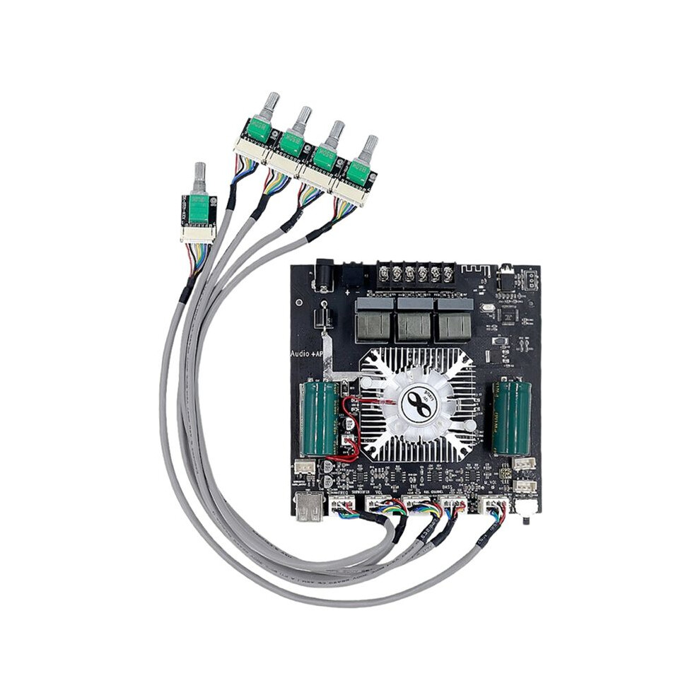 Zk-Ht21 App 160Wx2+220W Digital Power Amplifier Audio Power Amplifier 2.1 Channel Tda7498e Module Black 6033629326750
