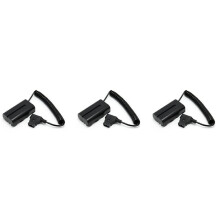 3X Coiled D-Tap Till L-Series F550 Battery Dummy Kabel för Feelworld/Atomos Shinobi Small Hd/Andycine Camera Monitor