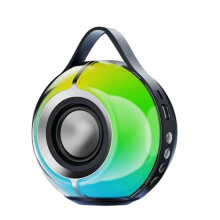 RGB Speaker Wireless Heavy Bass Stereo Soundbar with Lights for Car Home Offices Outdoor Camping Black
