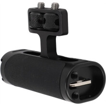 and Down Adjustable Left Right Handle Handgrip for Camera Cage Side Handle Grip with 1/4 Screw and Cold Shoe Mount