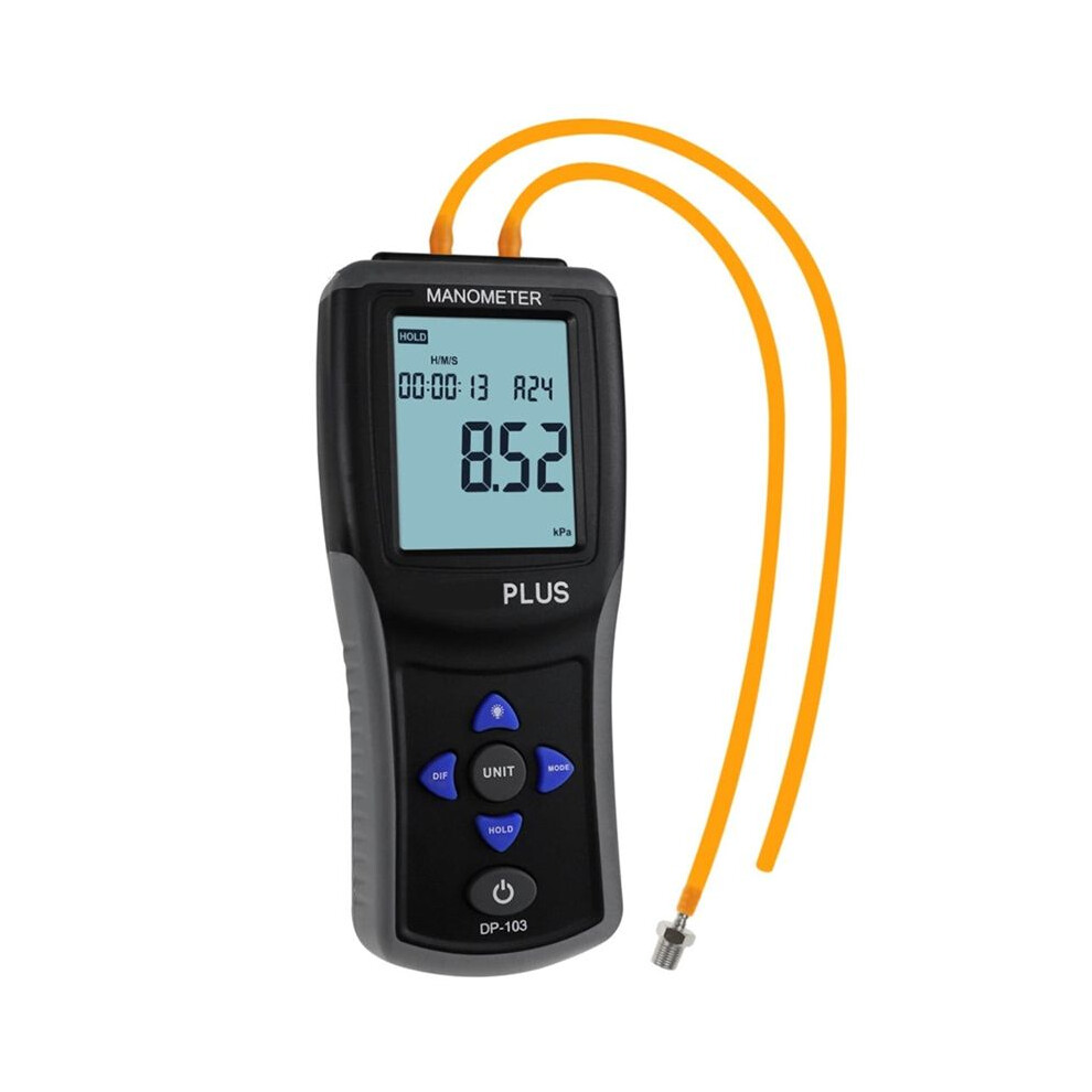 Manometer Digital Electronic Handheld Differential Pressure Gauge Air Pressure Meter Barometer with Backlit Display