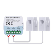 Tuya WIFI Meter Bidirection 2 Channel with Current Transformer Clamp App Monitor Power 80A 110V/240V