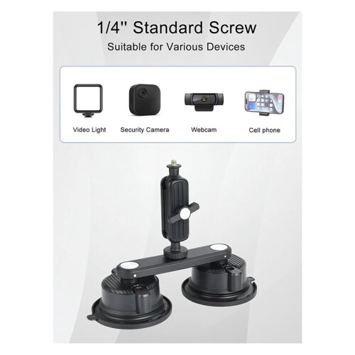 Suction Cup Mount for ,Camera Car Mount  Car Window, Windshield 360 Rotation Double Suction Cup Mount 1