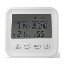 Radon Luchtkwaliteit Monitor Temperatuur Vochtigheid Gegevens Aanpassing Radon Sensor Monitor Binnen Radon Gasdetector