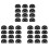 36Pcs Classical Guitar Rollers String Trees Retainer Guides Guitar String Locks Nut Block Clamp, Black 1
