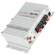 40W 12V  Hi-Fi Stereo Versterker - Ondersteunt FM-Radio en MP3, Geschikt voor Auto, Motor, Boot, Thuis