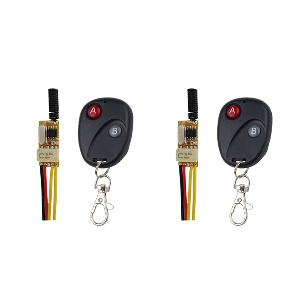 2X Rf Remote 433Mhz 4.2V 4.5V 5V 6V 7.4V 9V 12V Small Relay Contact Wireless Switches No Com Nc 6033738024226