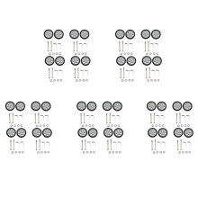 40X Luggage Accessories Wheels Aircraft Suitcase Pulley Rollers Mute Wheel Wear-Resistant Parts Repair 55X12mm
