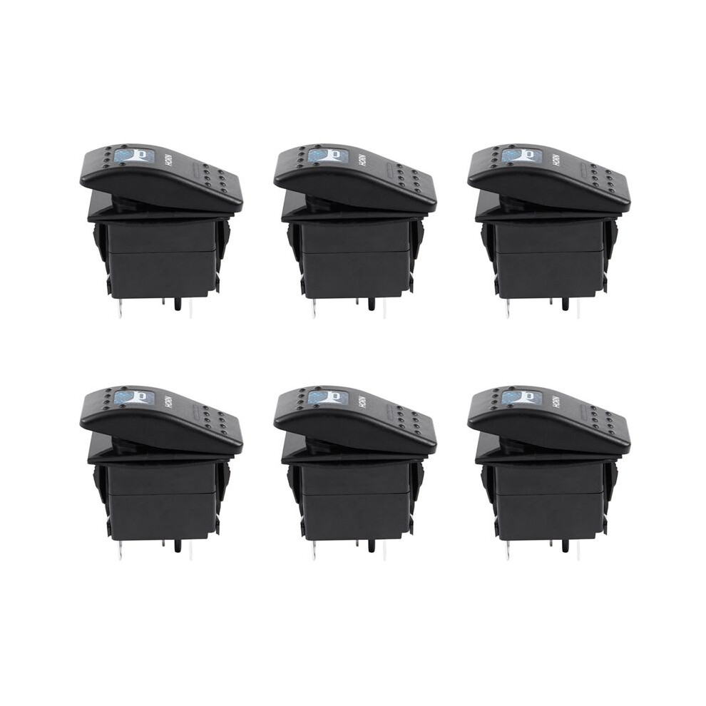 6X Horn Pattern Led 12V/20A 24V/10A 5-Pin Rocker Toggle Car Boat Light 6032173162760
