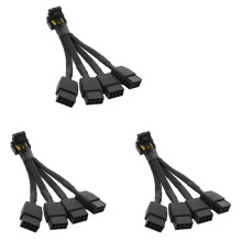 3X for GPU RTX4090 RTX4080 4X8 Pin PCI-E to 16 Pin Card Power Cable 12VHPWR Connector 90 Degree Elbow Cable