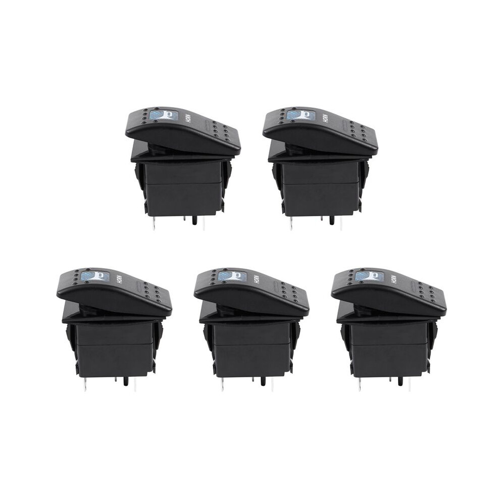 5X Horn Pattern Led 12V/20A 24V/10A 5-Pin Rocker Toggle Car Boat Light 6032905399051