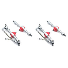 2X Upgrade Steel Gear Front & Rear Bridge Axle Steering Cup Rod Set for MN D90 D99 MN90 MN99S 1/12 RC Car Spare Parts,B