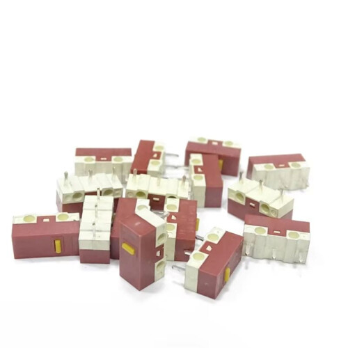 10Pcs for HUANO Mouse Micro- 3Pins 20M Clicks Mice Micro-Mute Button Microswitch Set Yellow Dot 1