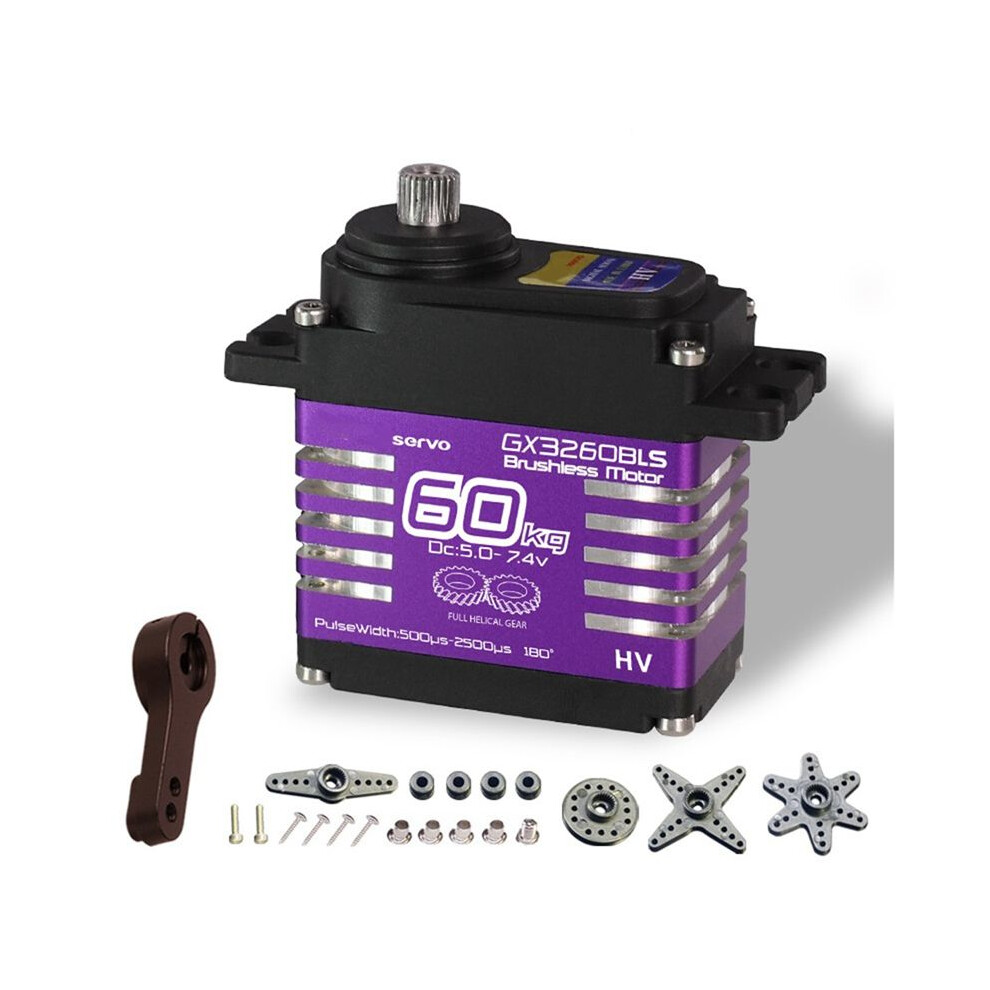 60Kg Pwm Digital Servo High Torque Steel Gear Servo Brushless Motor Ip68 Waterproof With Metal Servo Arm For Robot Cars 6032065326393