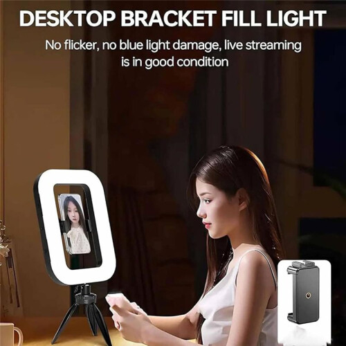 Rechargeable Selfie Portable Ring Light,Handheld Ring Light for Phone Camera,for Live Streaming/Vlogging/Makeup 2