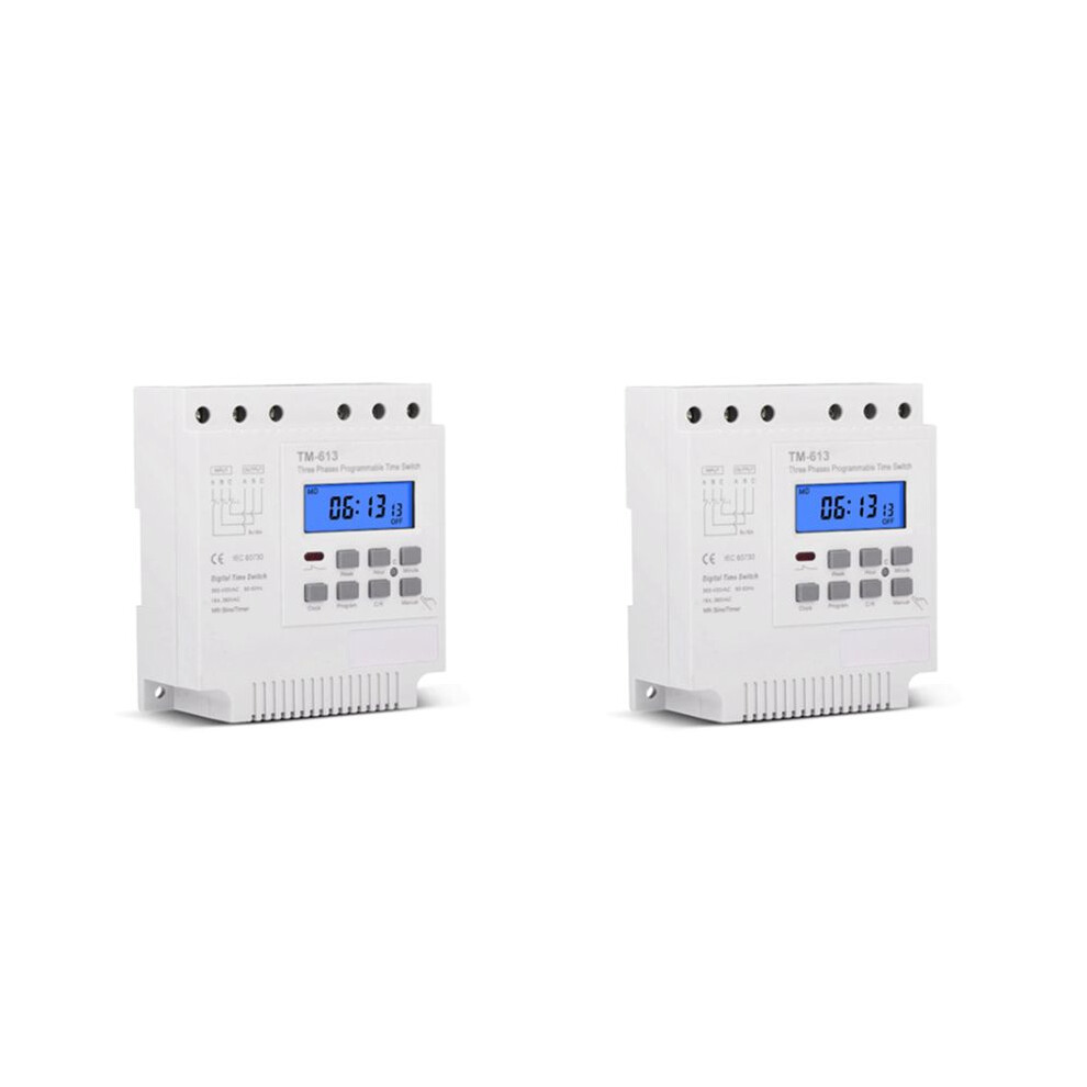 2X Three Phases 380V 415V Timer Programmable With Backlight 6033792699514