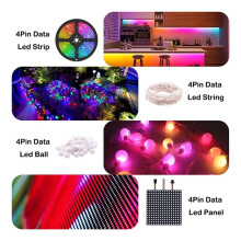 Per WS2811 WS2812B LED TTL Amplificatore di Segnale Controller Ripetitore per 4 Pin RGB Indirizzabile LED Striscia Luminosa DC5-24V