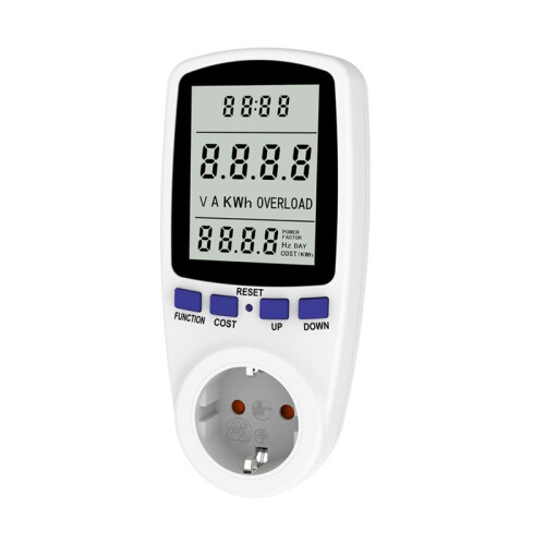 220V Digital LCD Power Meter Wattmeter Socket Wattage Kwh  Measuring Outlet 7 Display Models EU Plug 2