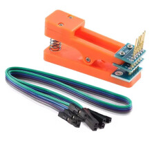 Supporto per Test Pcb Clip 2,54 mm Spaziatura Morsetto Dispositivo di Combustione Sonda Pogo Pin Scarica Programma Cavo 5P di Combustione