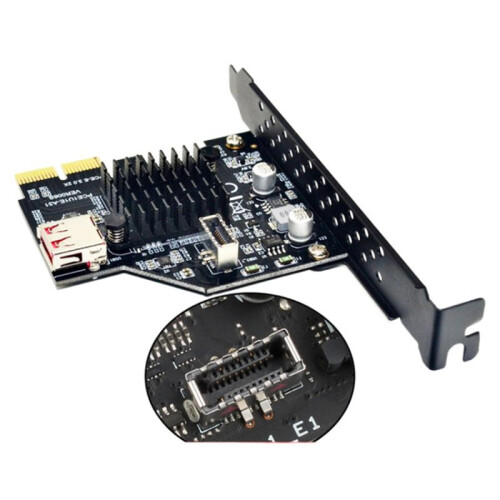 Scheda di Espansione Frontale Usb 3.1 Type-e Scheda Frontale Pcie X2 A Type-C Chip Asm3142 Scheda di Espansione Frontale Usb3.1 Type-e+Usb2.0 1