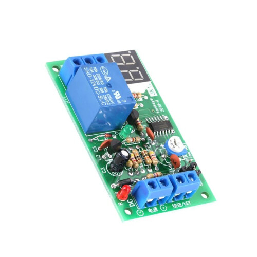 DC12V LED-Display NedräKningstid Timer FöRdröJning AvstäNgningsreläModul 2