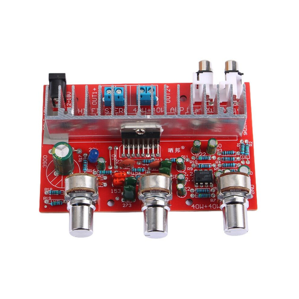 40W+40W Car Stereo Power Amplifier Board 12-15V 2.0 Dual Channel Power Amplifier Board Tda7377 Multi-Band Adjustment 6032906906272